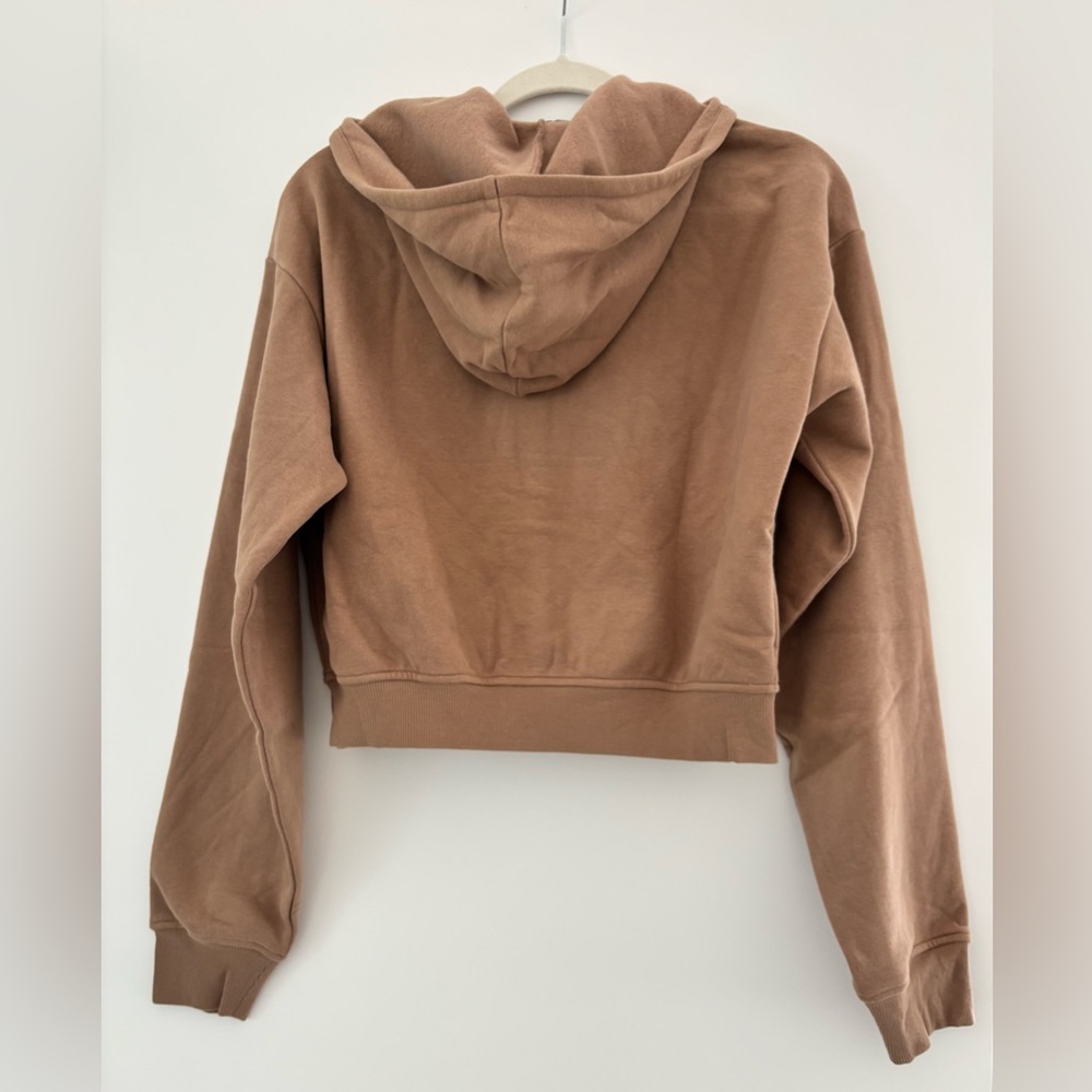 NWOT Beyond Yoga LuxeFleece Zip-Up Hoodie - Desert Sand Sz Small - Picture 3 of 8
